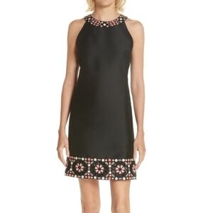 Kate Spade Black Mosaic Embellished Sheath Dress
